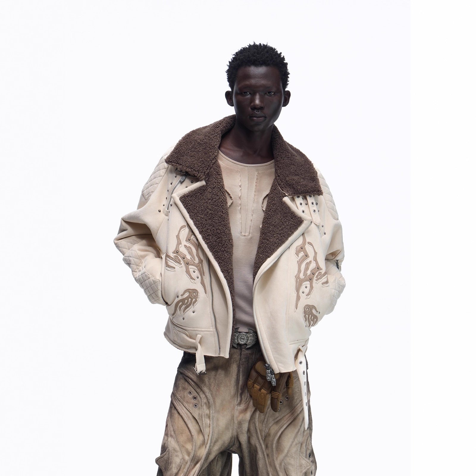 Trendy Plush Coat With A Retro Design-forward Lapel